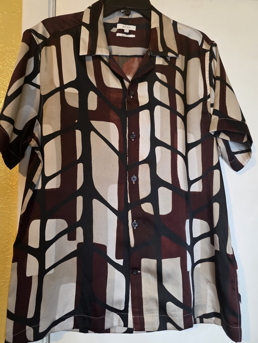 Reiss Men's Buttin Down Formal Shirt Sz Large